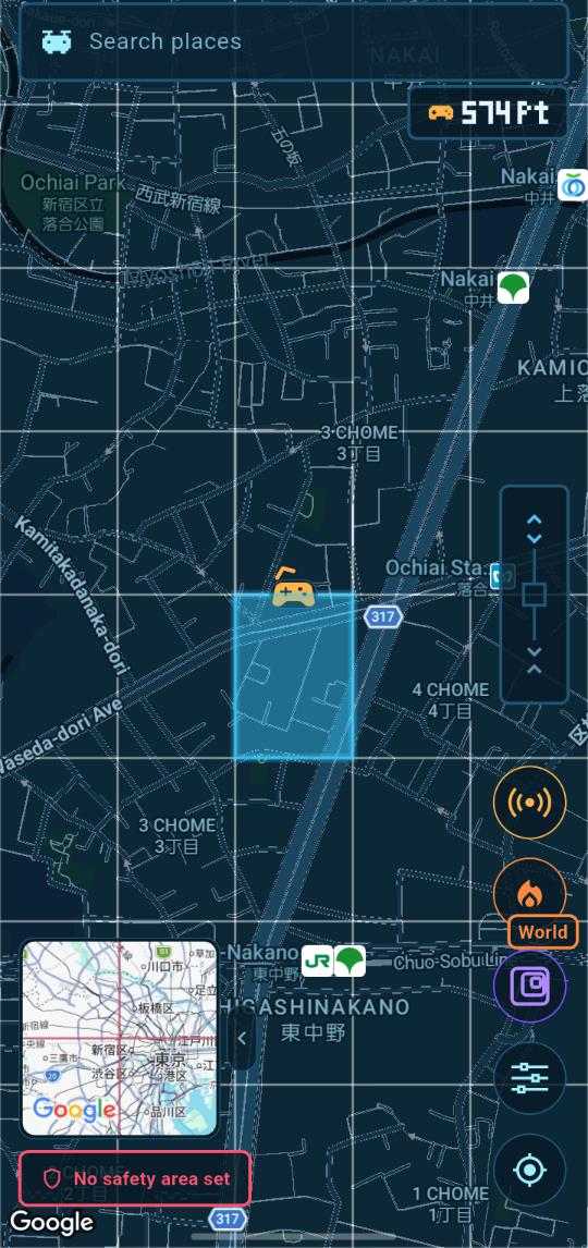 Tapping a spot's cell on the DroneMe map and sending a request